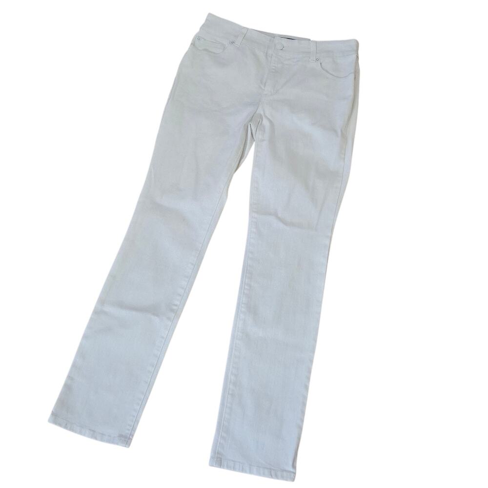 Chico’s So Slimming Slim Straight Leg Jeans White Stretch 0 Size 4 Small NWT - Picture 12 of 12